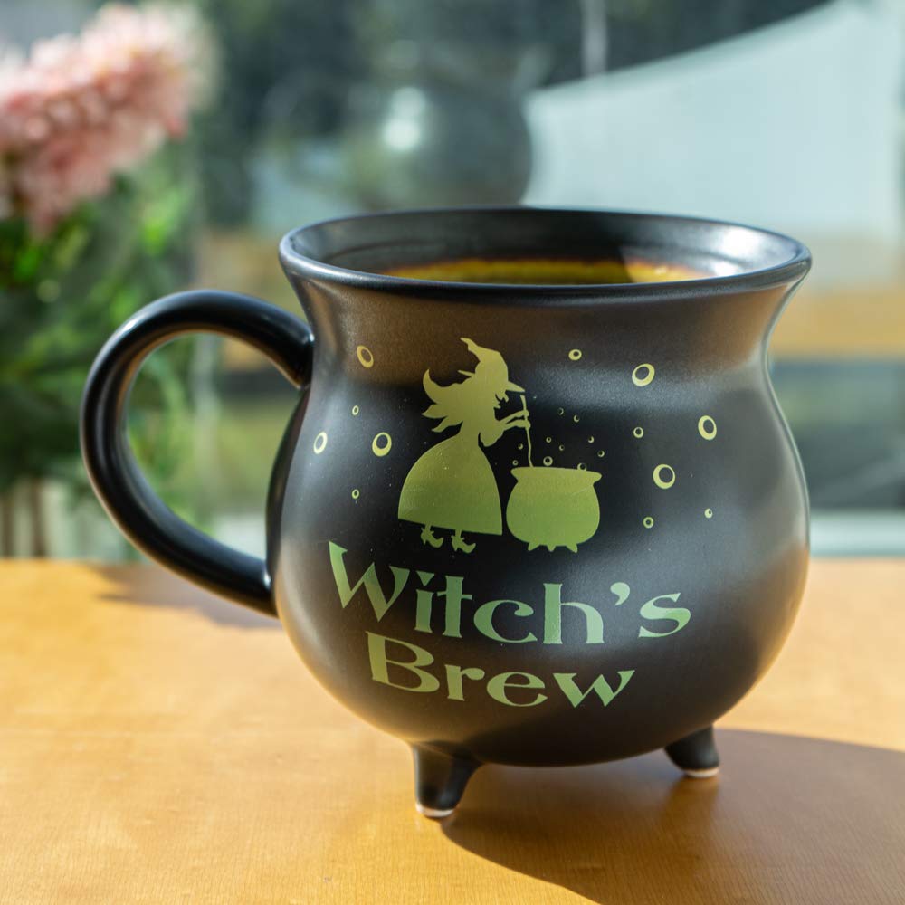 Pacific Giftware Witch's Brew Cauldron Ceramic Porcelain Coffee Mug Soup Bowl 32 fl oz