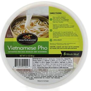 Instant Pho Noodle Bowls, Vietnamese Pho Bowls in Beef Broth Soup, Authentic Pho Rice Noodles and Seasoning, Gluten Free, 2.1 oz (Pack of 12)