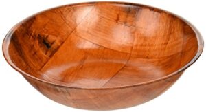 winco wwb-8, 8-inch woven wood salad bowl, brown