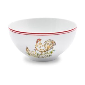 Sur La Table Farmhouse Rooster Cereal Bowl, White