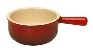 le creuset stoneware french onion soup bowl, 16 oz., cerise