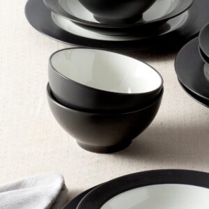 Noritake Colorwave Graphite Bowl, Rice, 5 3/4", 20 oz., Set of 4 in Black/Graphite