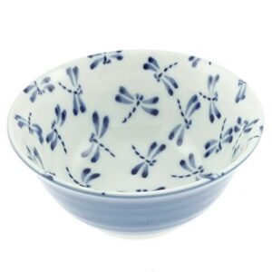 pdtxcls zmaomaoy japanese 6" tayo blu/wht dragonfly bowl