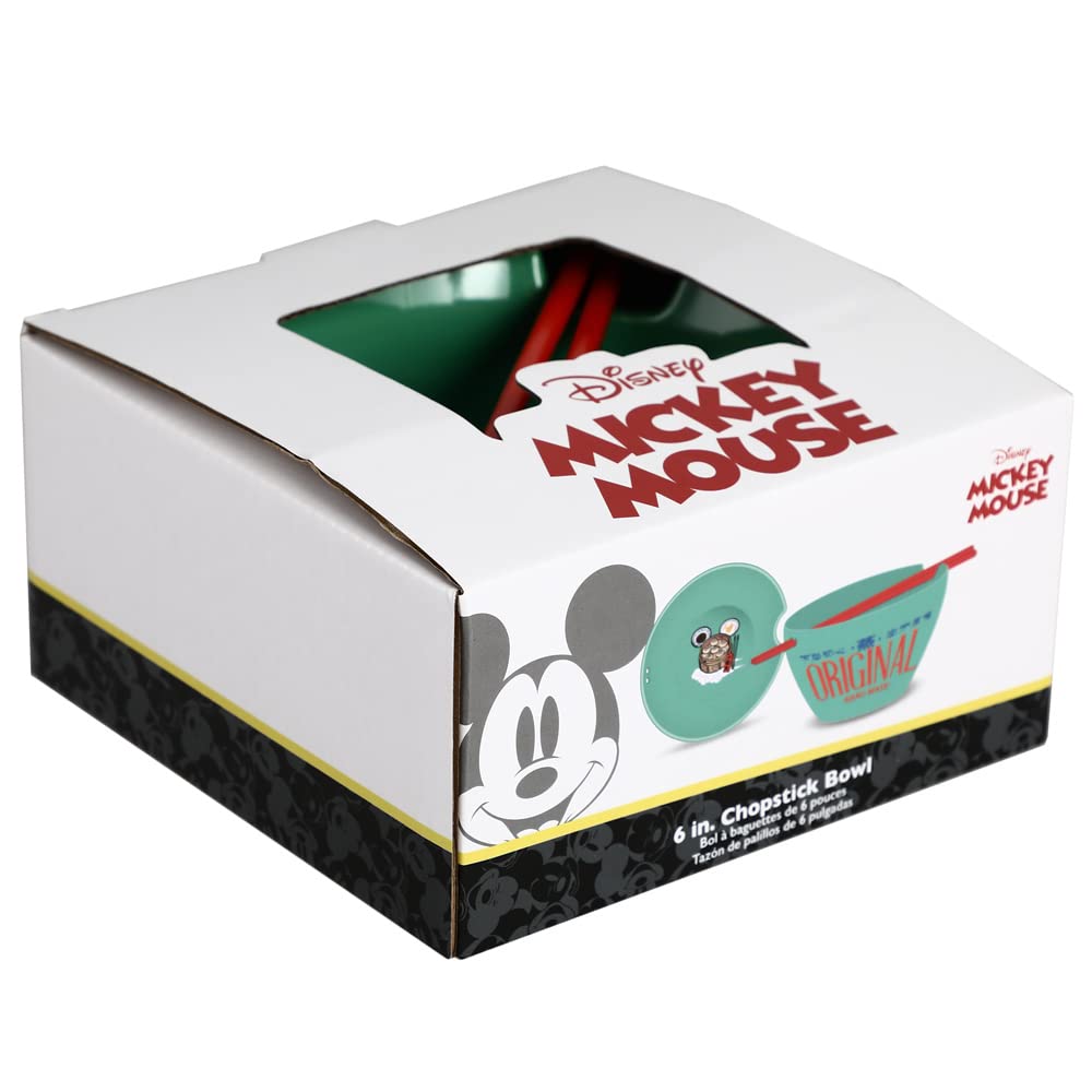 Bioworld Disney Mickey & Minnie 20 oz Ramen Bowl with Chopsticks