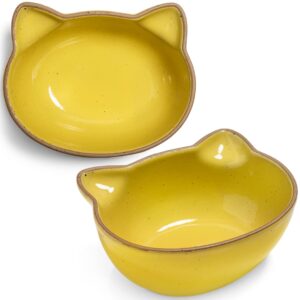 house of daisy snack bowls | fruit bowl | ice cream bowls | nut bowls | ceramic cat shaped bowls | cute cat shaped bowls for humans | food safe for cats or people | munchkin (small), set of 2