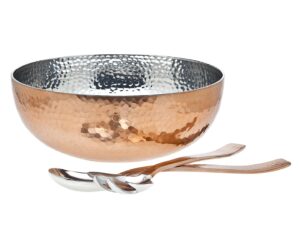 godinger hammered bowl with server, copper, 12 ounces