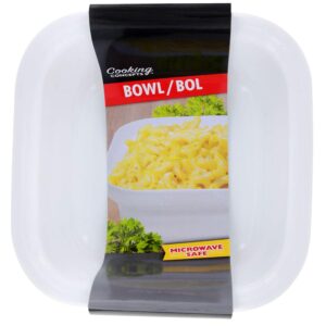 cooking concepts super sized square microwavable bowl, 6.5 in. holds two batches of ramen noodles plenty of room to heat and mix with out a mess