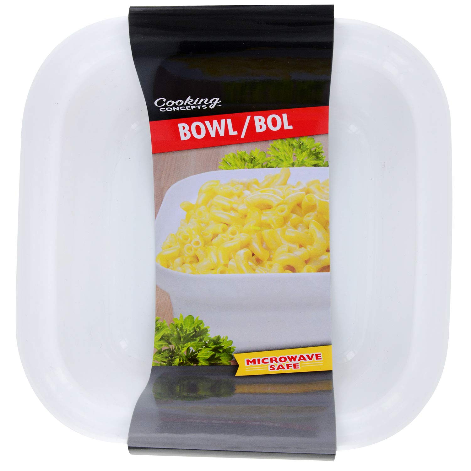 Cooking Concepts Super Sized Square Microwavable Bowl, 6.5 in. Holds Two Batches of Ramen Noodles Plenty Of Room To Heat And Mix With Out A Mess