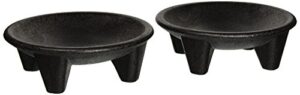 winco molcajete salsa plate set, 12-ounce, medium, black