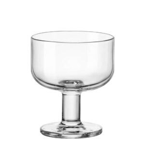 Bormioli Rocco Hosteria Set Of 6 Stackable Dessert Cups, 8 Oz. Clear Tempered Glass, Made In Italy.