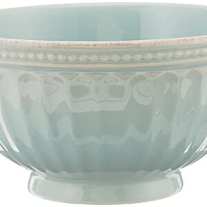 Lenox 870009 French Perle Groove 12-Piece Plate & Bowl Set Blue