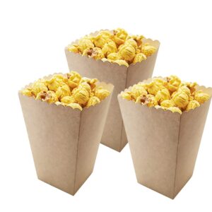uuyyeo 20 pcs kraft paper popcorn boxes bags buckets french fries cups candy snack holder containers for carnival party movie