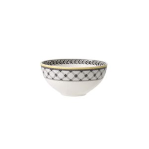 villeroy & boch 1010671945 audun ferme individual bowl : asia, 4.25 in, white/gray