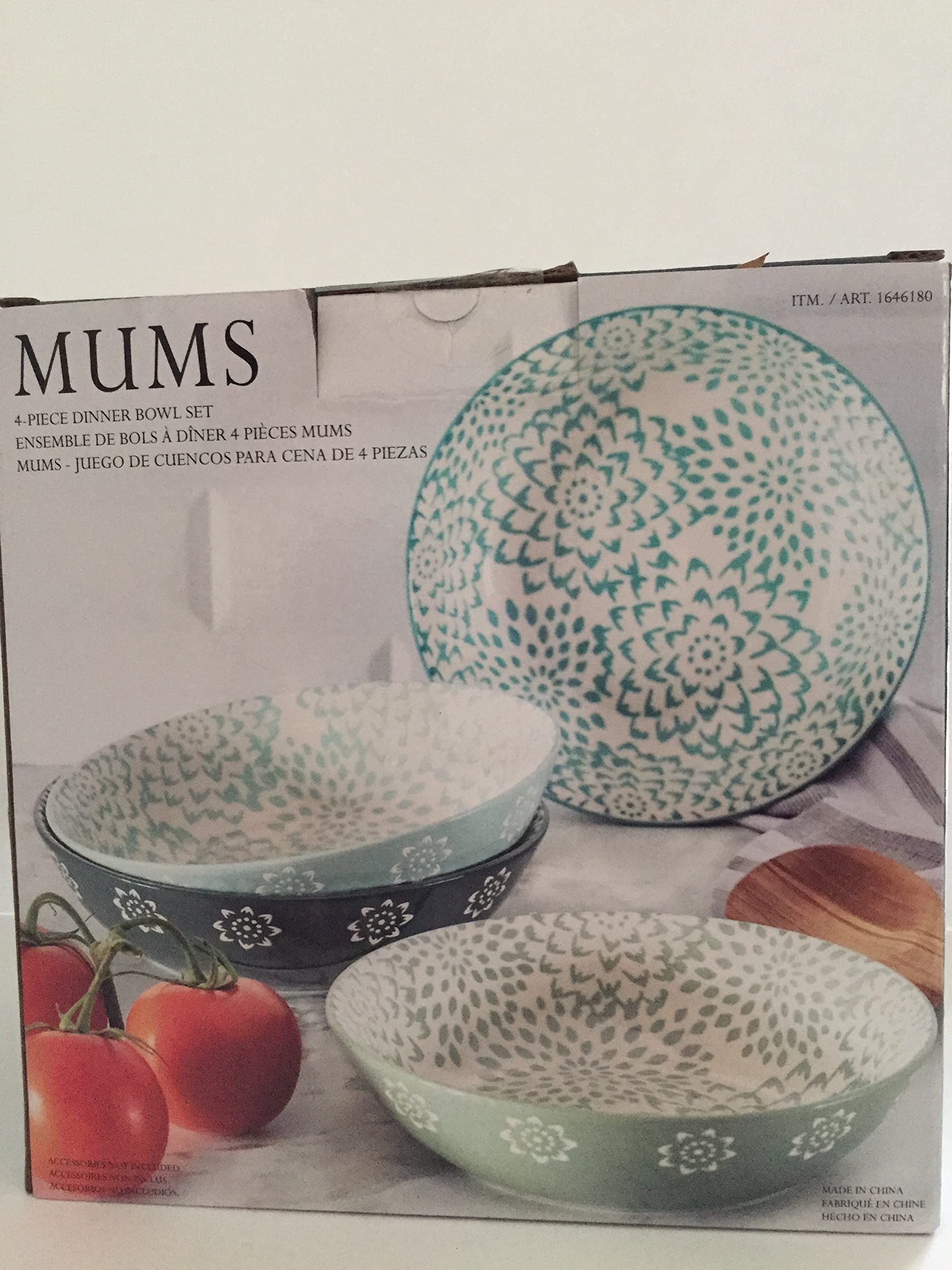 Baum Mums 4-Piece Dinner Bowl Set