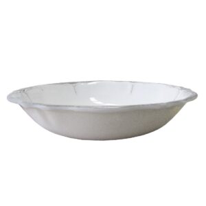 le cadeaux rustica antique salad bowl, 13.75", white