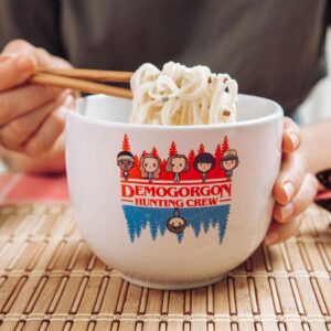 Stranger Things Demogorgon Hunting Crew 20-Ounce Ramen Bowl and Chopstick Set