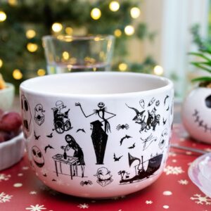 Disney The Nightmare Before Christmas Scary Citizens Ceramic Soup Mug With Lid