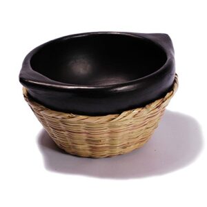 ancient cookware, traditional colombian chamba clay soup bowl, 24 ounces