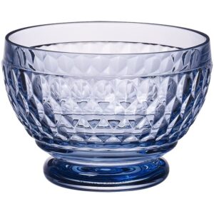 villeroy & boch boston glass bowl set of 4, blue