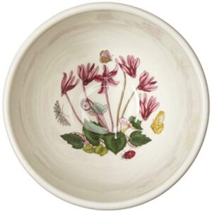 Portmeirion Botanic Garden Collection Small Bowls | Set of 4 Bowls with Cyclamen Motif | 3.75 Inch Bowls | Made from Porcelain | Microwave and Dishwasher Safe