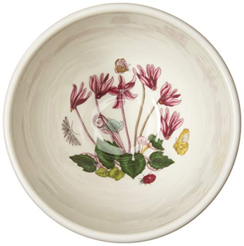 Portmeirion Botanic Garden Collection Small Bowls | Set of 4 Bowls with Cyclamen Motif | 3.75 Inch Bowls | Made from Porcelain | Microwave and Dishwasher Safe