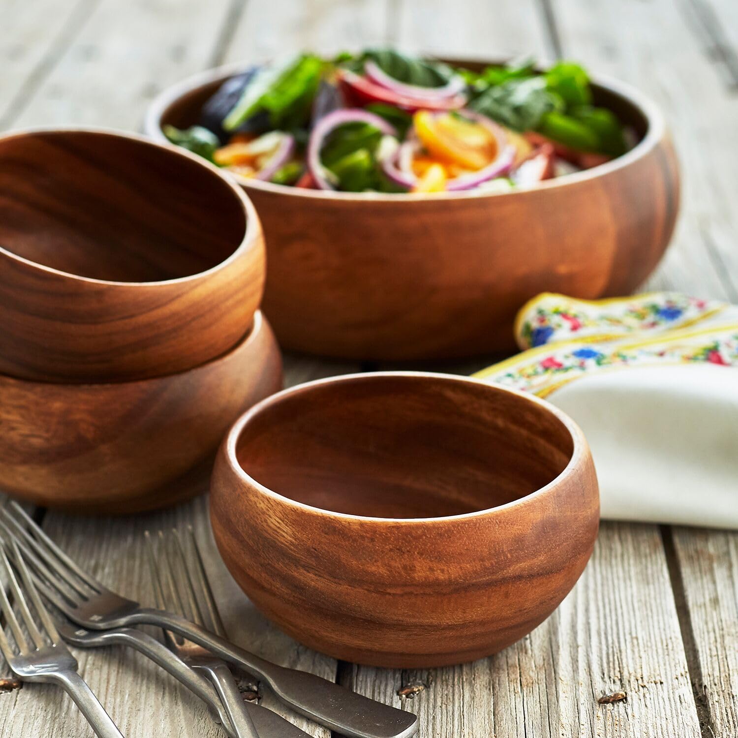 Sur La Table Acacia Wood Salad Bowl