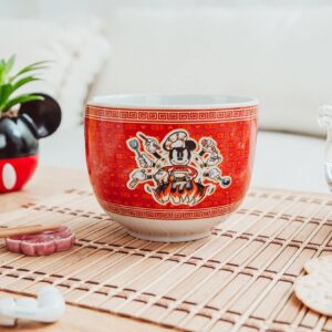 Disney Mickey Mouse Wild Wok 20-Ounce Ramen Bowl and Chopstick Set