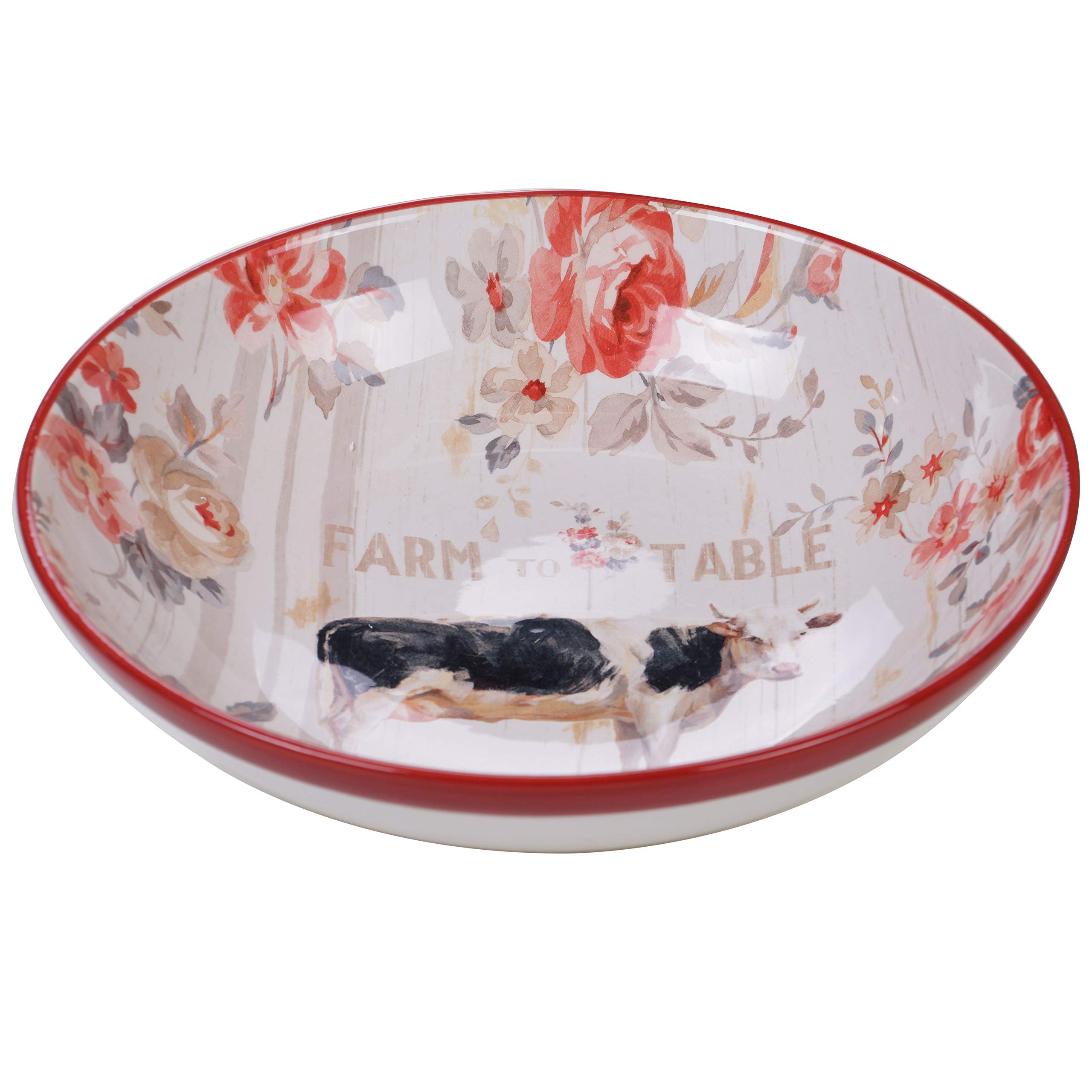 Certified International Farmhouse Pasta Bowl 13" x 3" Servware, Serving Acessories, Multicolred