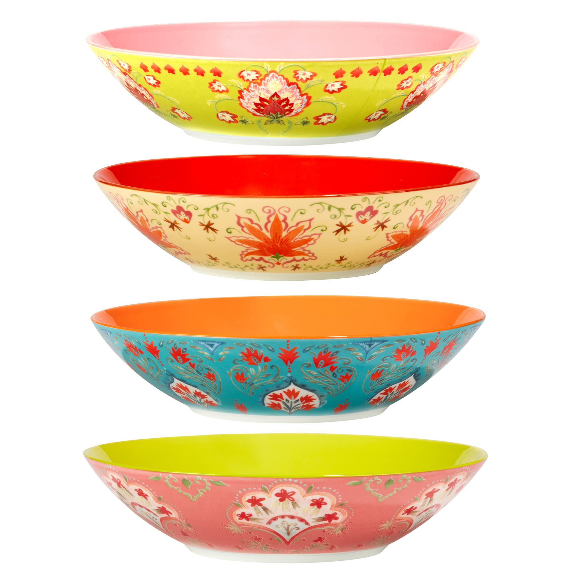 Certified International Francesca 44 oz. Soup/Cereal Bowls, Set of 4 Assorted Designs