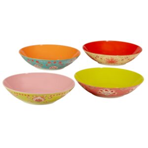Certified International Francesca 44 oz. Soup/Cereal Bowls, Set of 4 Assorted Designs