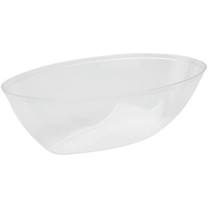 maryland crystal clear polystyrene oval salad bowl (12") 1 pc. - elegant & durable crystalware, perfect for entertaining, dinner parties, events, & family gatherings