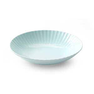 ZEN Pleats Porcelain Salad Pasta Bowls 28oz Set of 6 (Mixed Color)