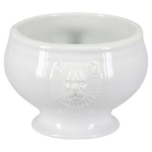 bia cordon bleu soup lions head bowl, set of 4, white (900178s4sioc)