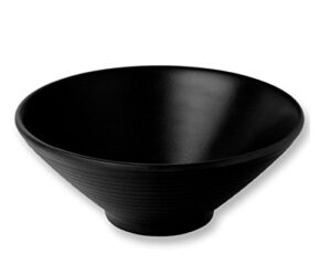 z-moments melamine round bowls japanese ramen vietnam pho noodles soup rice bowls set, black, 5.5", 7", 8", 9", black #ljb (24, 9" (44 oz))