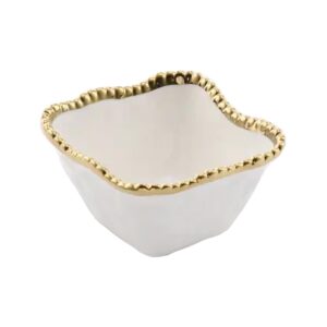 pampa bay golden salerno porcelain square snack bowl