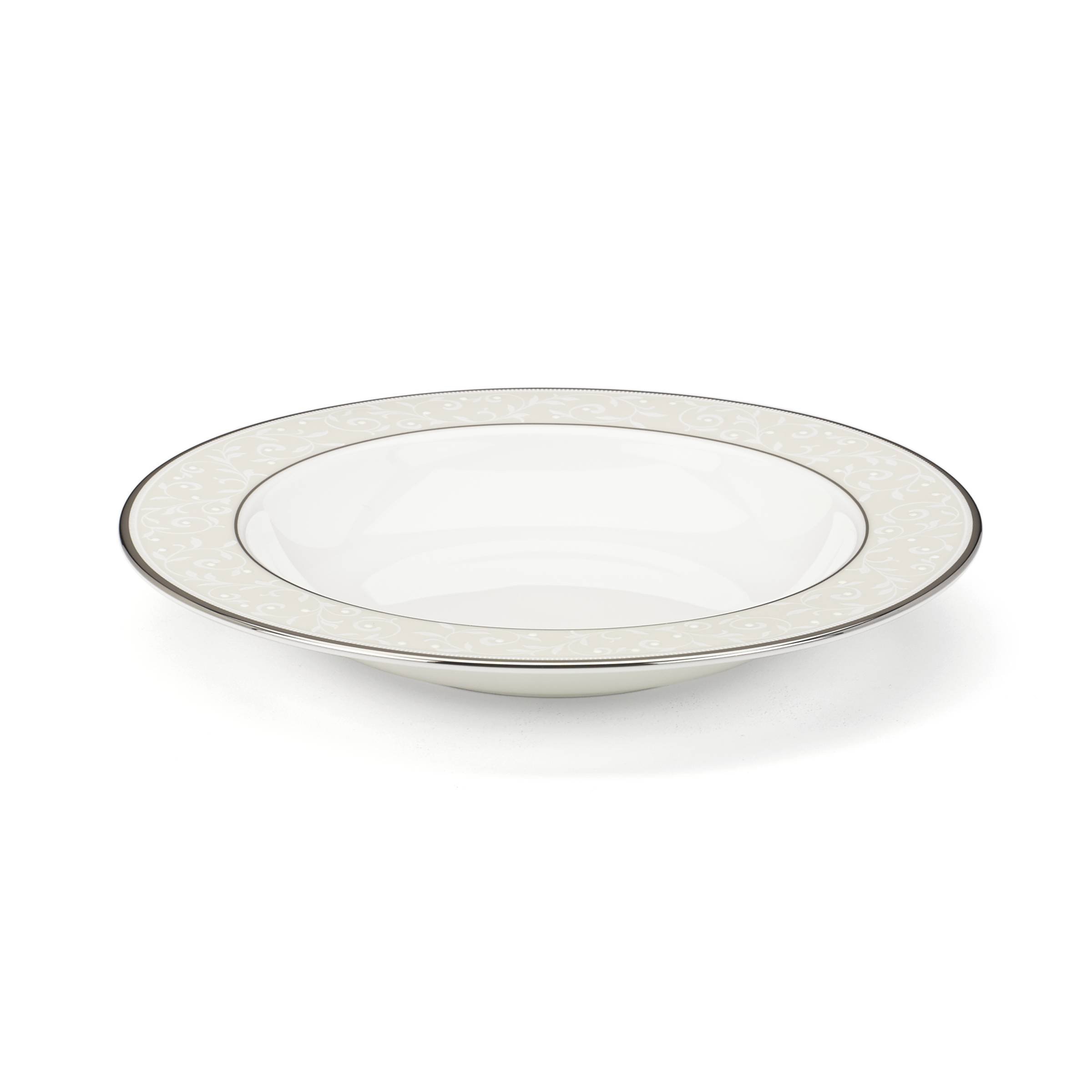 Lenox Opal Innocence Rimmed, Pasta/Soup Bowl, white