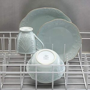 Lenox French Perle 4-Piece Place Setting, Ice Blue,12 oz