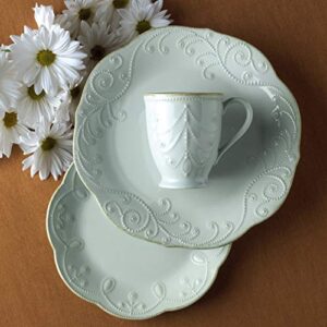 Lenox French Perle 4-Piece Place Setting, Ice Blue,12 oz