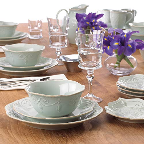 Lenox French Perle 4-Piece Place Setting, Ice Blue,12 oz