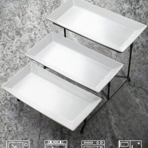 Yedio 40 oz Salad Bowls 3 Tier Serving Tray