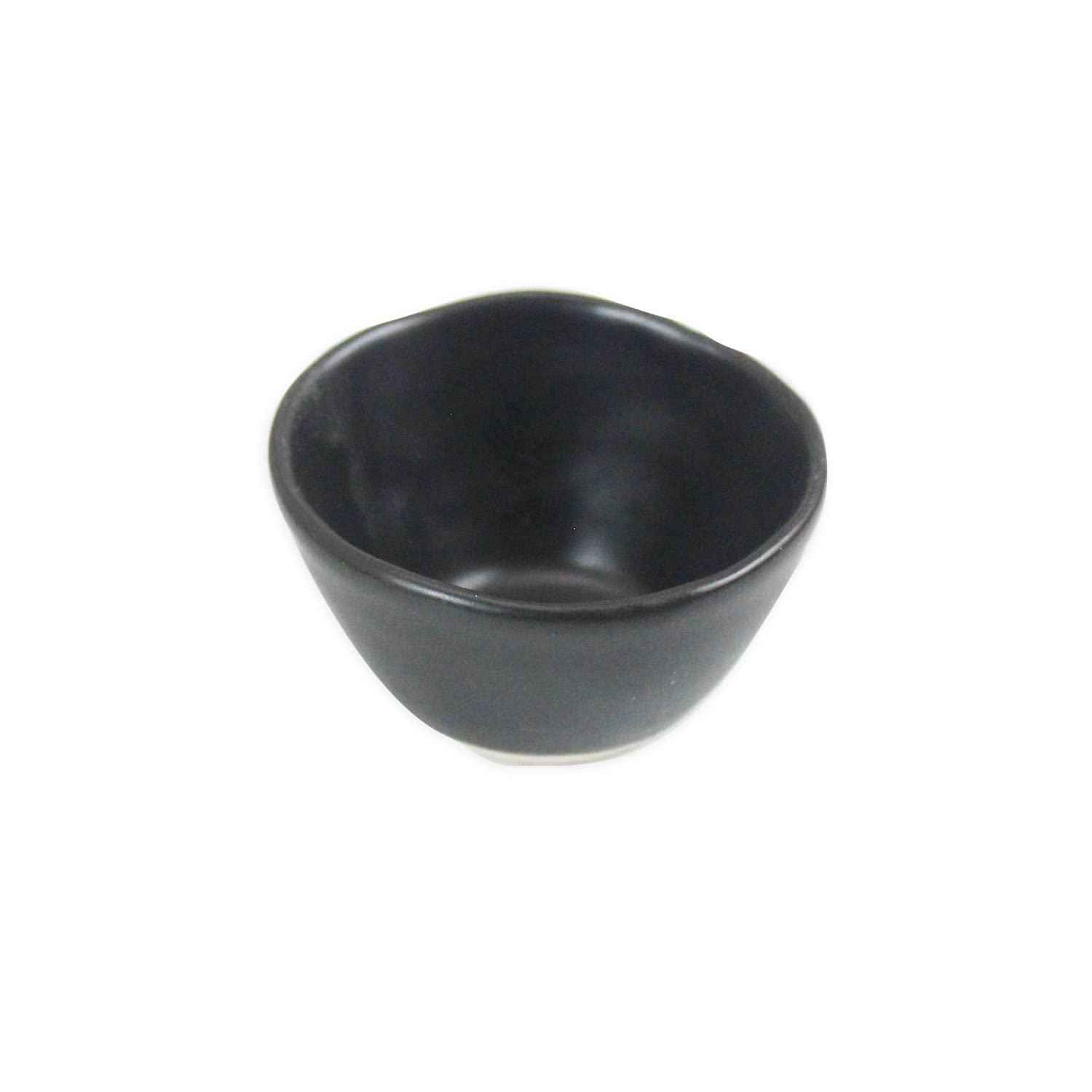 roro Handmade Matte Black Ceramic Conical Sauce Bowls - 3 Ounce, Set of 4, Elegant Artisan Crafted Dishes for Dips, Spices, and Condiments, Lead-Free and Cadmium-Free
