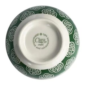 Royal Tara Irish Celtic Ceramic Bowls Pack of 4 with Trellis Shamrock Design - Cereal Soup Deep Bowls for Kitchen 5.5Inch(14 cm)