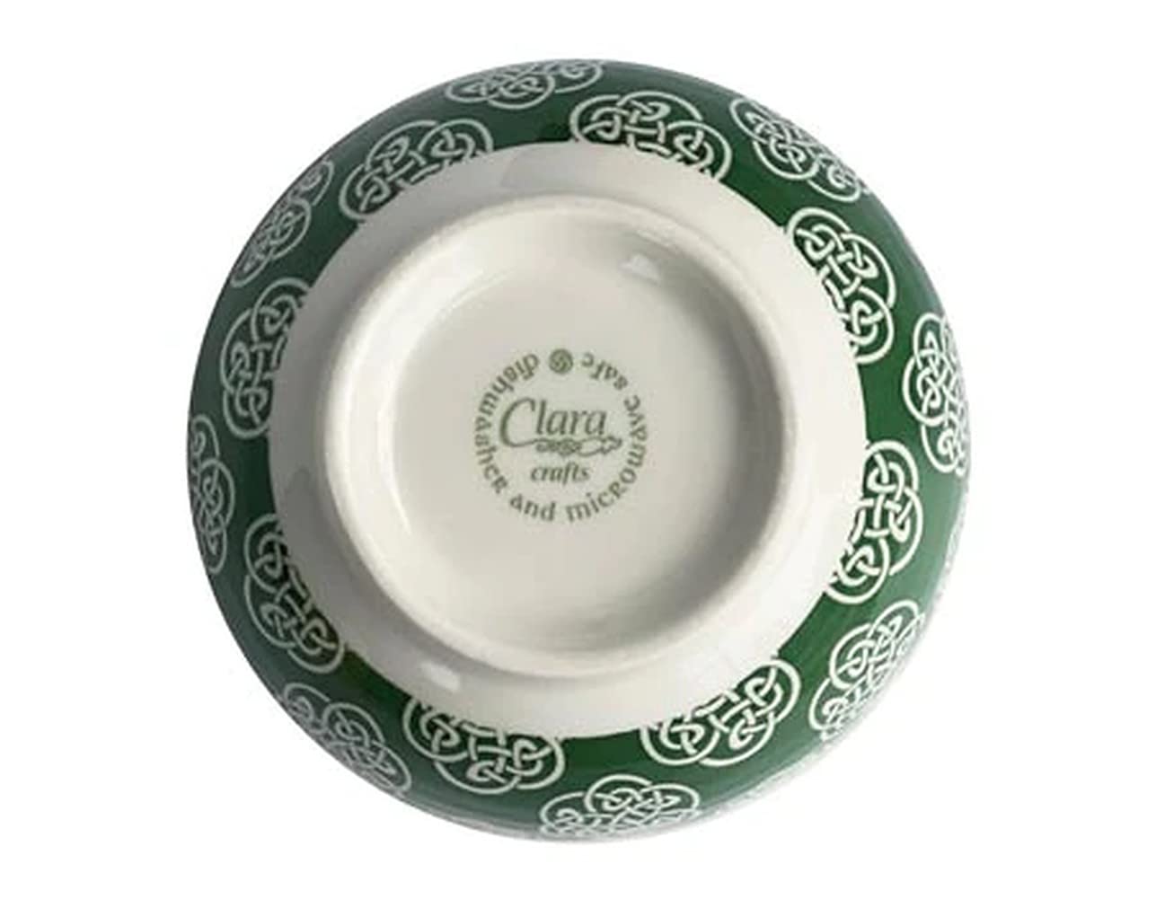 Royal Tara Irish Celtic Ceramic Bowls Pack of 4 with Trellis Shamrock Design - Cereal Soup Deep Bowls for Kitchen 5.5Inch(14 cm)