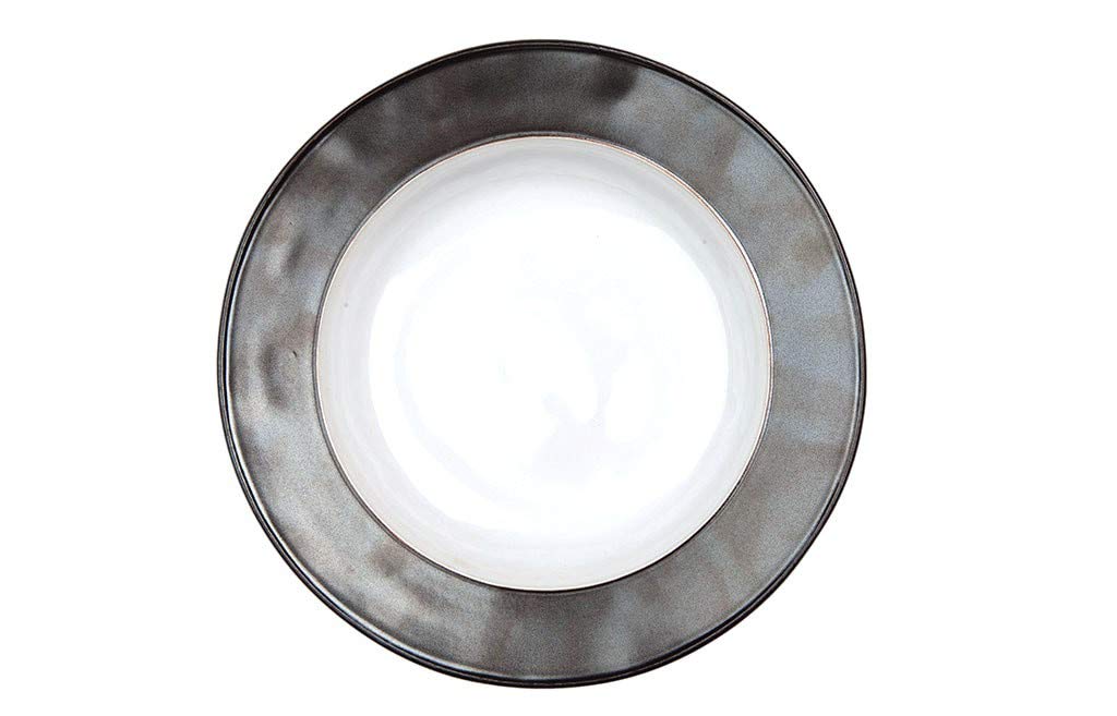 Juliska Emerson White/Pewter Pasta/Soup Bowl