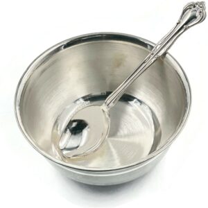 balaji 999 pure silver 3.5 inch bowl & spoon - 3.5-inch set#01