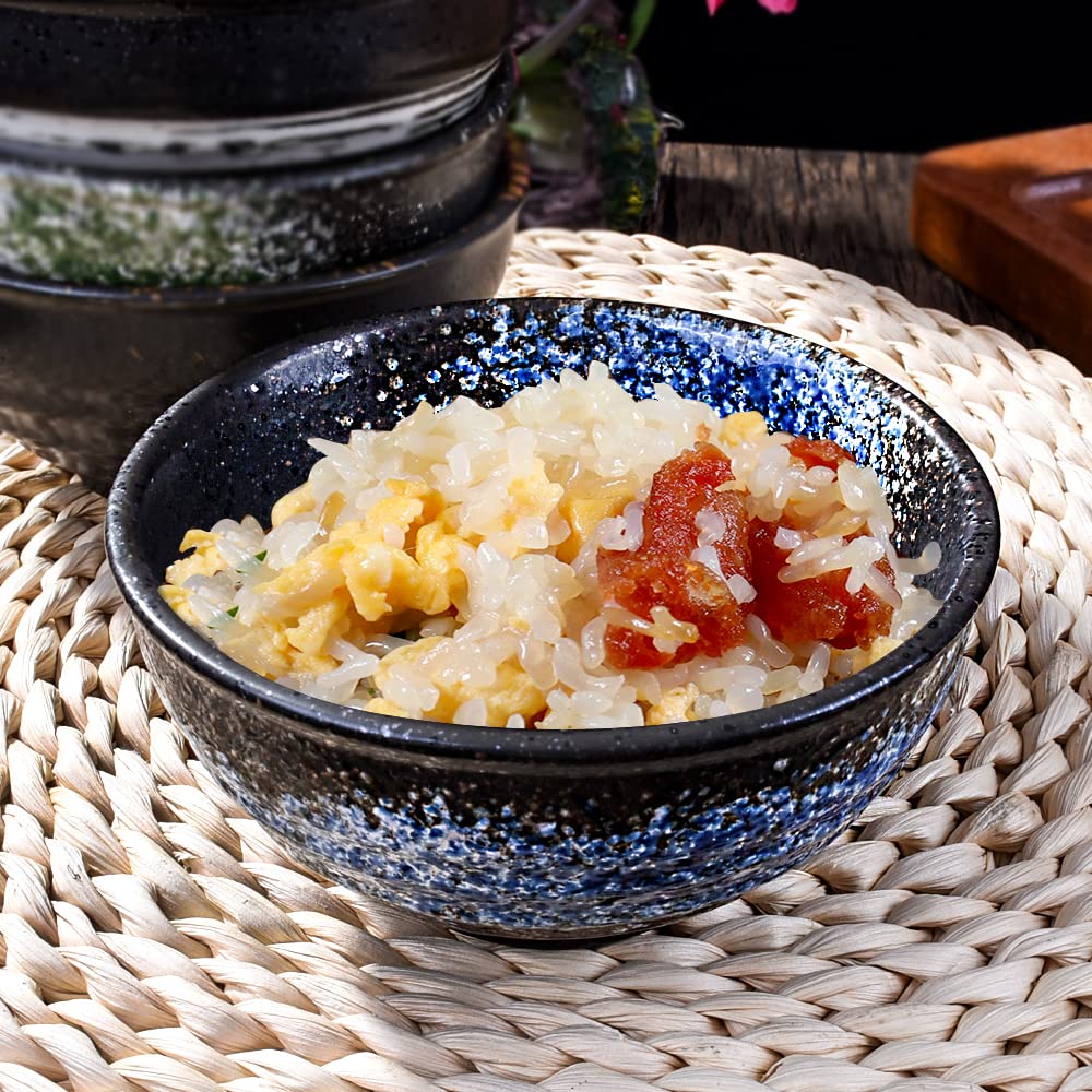 LMRLCS Japanese Kiln-formed Ceramic Bowl Set of 4 for Cereal, Soup, Dessert, and Rice Bowl set - Microwave Safe and Stackable