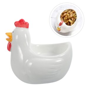 Cabilock Home Decoration Ceramic Serving Bowl Chicken Shaped Snack Bowl Salad Mixing Bowl Porcelain Soup Dish Decorative Feeding Bowls Dessert Bowls Cereal Pasta Bowl Pottery Decor