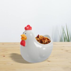 Cabilock Home Decoration Ceramic Serving Bowl Chicken Shaped Snack Bowl Salad Mixing Bowl Porcelain Soup Dish Decorative Feeding Bowls Dessert Bowls Cereal Pasta Bowl Pottery Decor