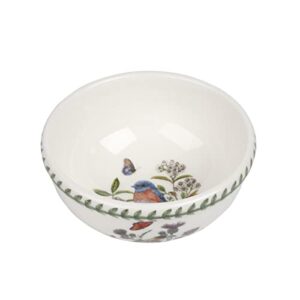 Portmeirion Botanic Garden Birds | Set of 6 Assorted Bird Motifs Fruit Bowls for Breakfast and Desserts | 5.5 Inch Made of Fine Earthenware | Dishwasher and Microwave Safe | Made in England