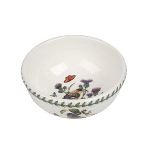 Portmeirion Botanic Garden Birds | Set of 6 Assorted Bird Motifs Fruit Bowls for Breakfast and Desserts | 5.5 Inch Made of Fine Earthenware | Dishwasher and Microwave Safe | Made in England